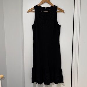 Cynthia Steffe Black Sleeveless Embroidered Dress